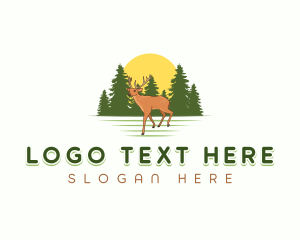 Zoo - Animal Deer Nature logo design