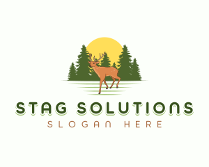 Animal Deer Nature logo design