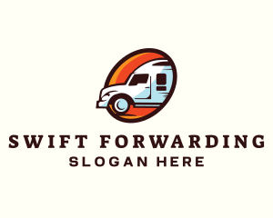 Logistics Truck Transport logo design