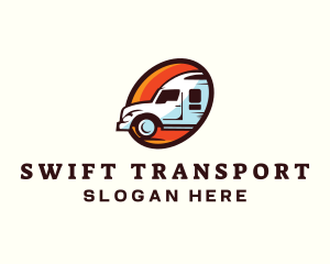 Logistics Truck Transport logo design