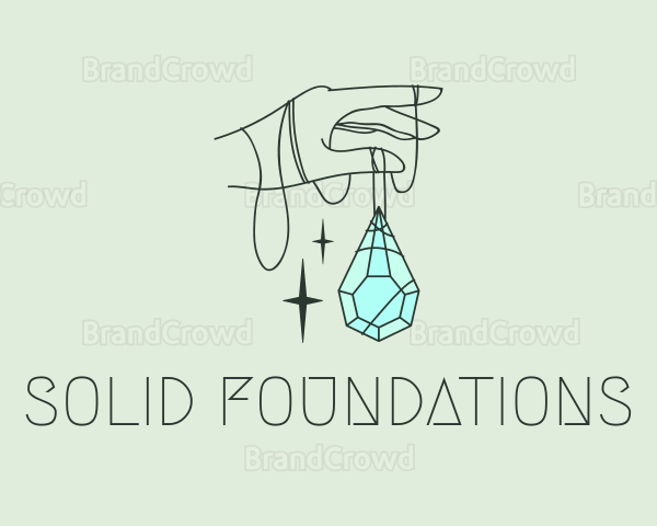 Feminine Gemstone Hand Logo