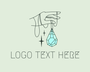Stone - Feminine Gemstone Hand logo design