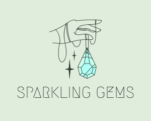 Feminine Gemstone Hand logo design