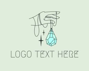 Sophisticated - Feminine Gemstone Hand logo design