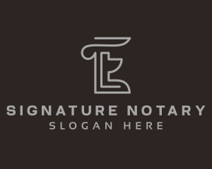 Notary - Paralegal Notary Pillar logo design
