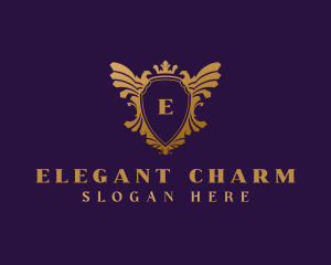 Elegant Eagle Heraldry logo design