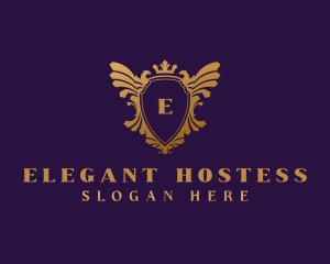 Elegant Eagle Heraldry logo design