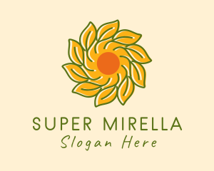Herbal - Farm Sun Leaves logo design