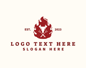 Restaurant - Flame Steakhouse Barbecue logo design