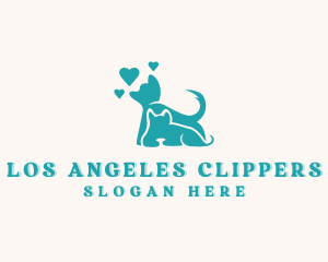 Cat Dog Pet Care Logo