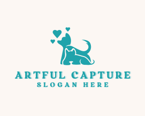 Pet Groom - Cat Dog Pet Care logo design