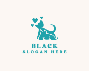 Heart - Cat Dog Pet Care logo design