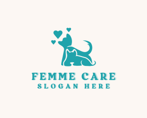 Cat Dog Pet Care logo design