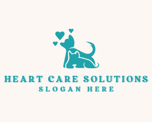 Cat Dog Pet Care logo design