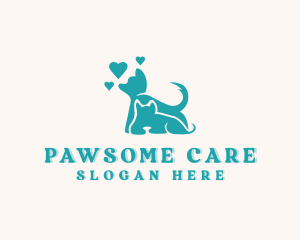 Cat Dog Pet Care logo design