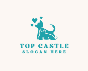 Cat Dog Pet Care logo design