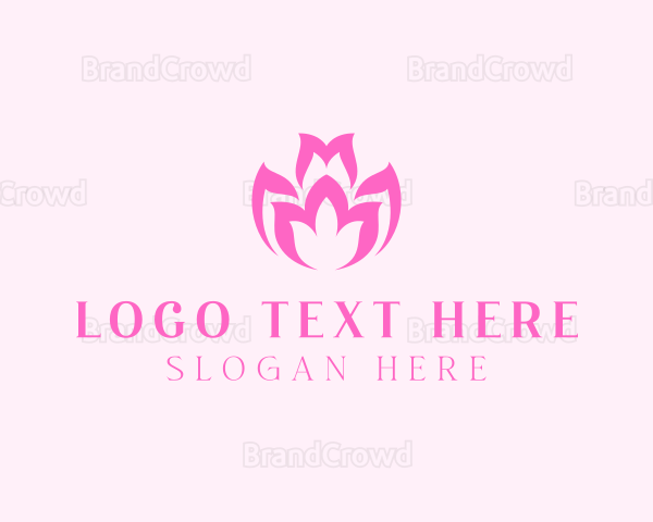 Pink Flower Bloom Logo