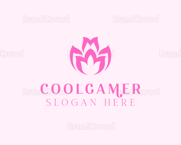 Pink Flower Bloom Logo