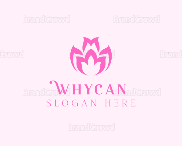 Pink Flower Bloom Logo