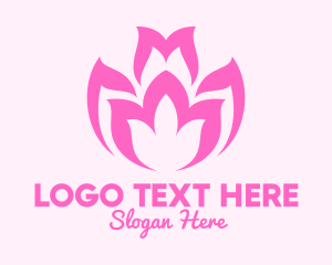 Pink Flower Bloom Logo