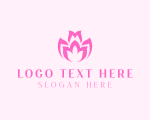 Flower Shop - Pink Flower Bloom logo design