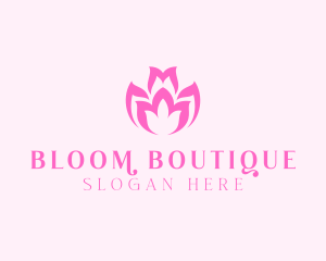 Bloom - Pink Flower Bloom logo design