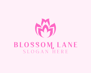 Pink Flower Spa logo design