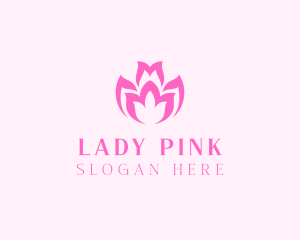 Pink Flower Spa logo design