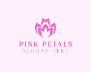 Pink Flower Spa logo design