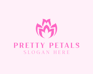 Pink Flower Spa logo design