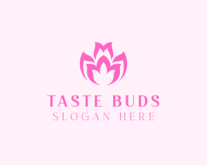 Pink Flower Spa logo design