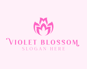 Pink Flower Spa logo design