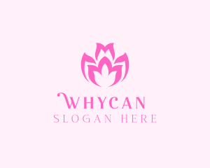 Spa - Pink Flower Bloom logo design
