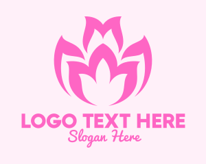 Bloom - Pink Flower Bloom logo design