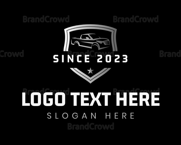 Pickup Truck Garage Logo