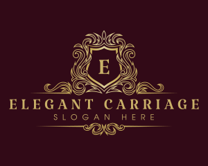 Luxury Elegant Crown Shield logo design