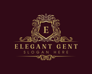 Luxury Elegant Crown Shield logo design