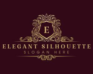 Luxury Elegant Crown Shield logo design