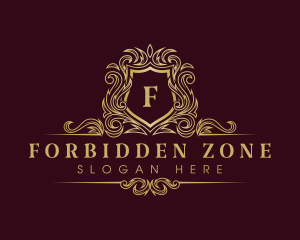 Luxury Elegant Crown Shield logo design