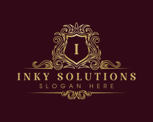 Luxury Elegant Crown Shield logo design