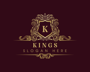 Luxury Elegant Crown Shield logo design