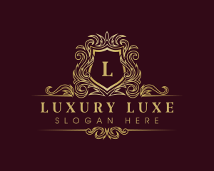 Luxury Elegant Crown Shield logo design