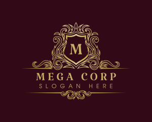 Luxury Elegant Crown Shield logo design