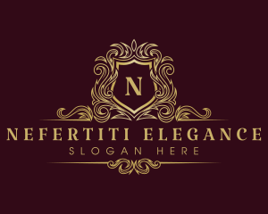 Luxury Elegant Crown Shield logo design