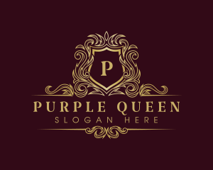 Luxury Elegant Crown Shield logo design