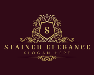 Luxury Elegant Crown Shield logo design