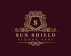 Luxury Elegant Crown Shield logo design