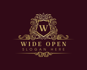 Luxury Elegant Crown Shield logo design