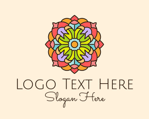 Floral Stained Glass Logo