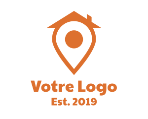 Orange Pin House logo design